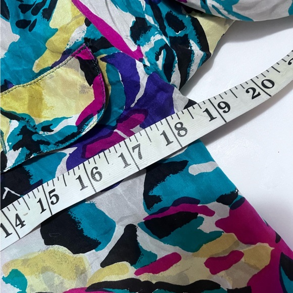 Vtg Sellecca Silk 100% Silk Floral Women's Top - Multicolor Sz Large - Picture 5 of 6